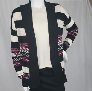 Womens Say What Red and black Sweater Cardigan